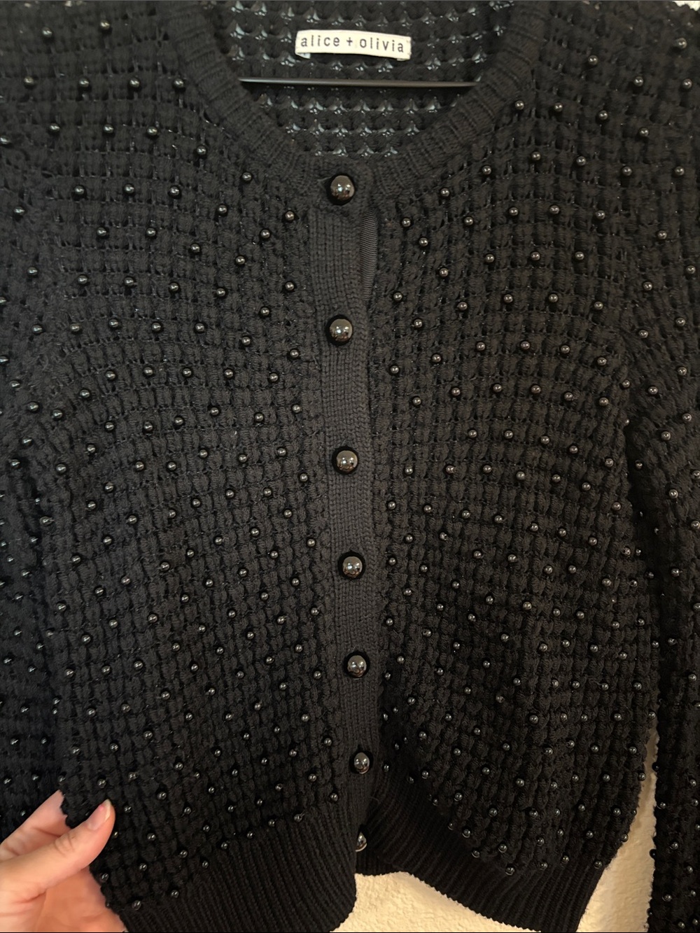 ALICE + OLIVIA Embellished Beaded Cardigan - Picture 4 of 7